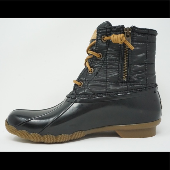 Sperry Saltwater Shiny Quilt Duck Boot Waterproof - Picture 7 of 8